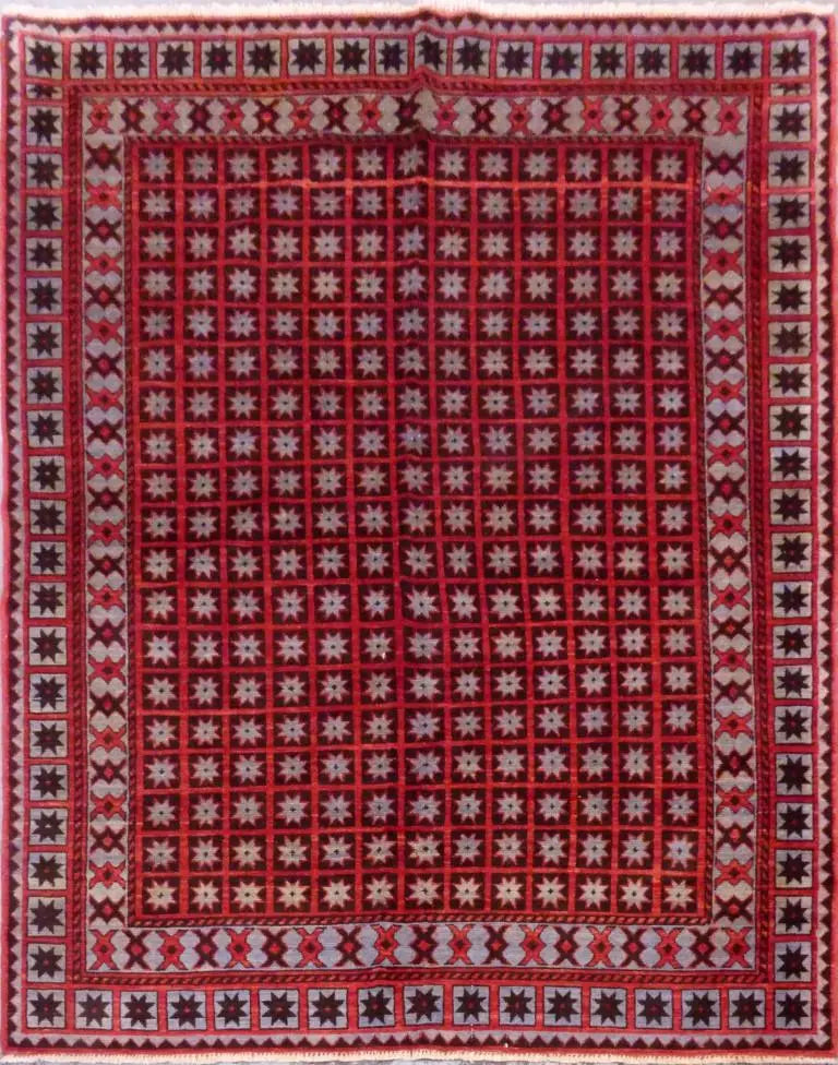 One Of The Kind Afghani Khotan Rug 7'5" x 5'9"